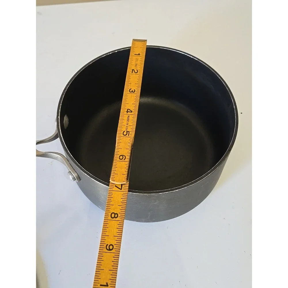 Vtg Calphalon 87012 2 Qt Saucepan w/ Stainless Steel Lid Hard Anodized USA